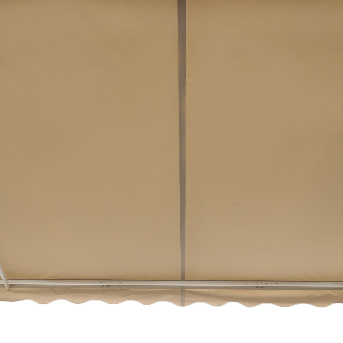 Manual Folding Arm Awning 4 M With Hand Crank Balcony Awning Sun Protection Wall Mounting Balcony Aluminum White + Beige 395 X 245 Cm