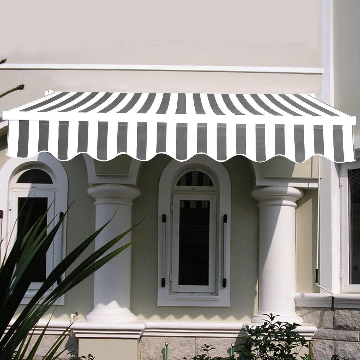 Manual Retractable Balcony Awning 300 x 250 cm, PU-Coated