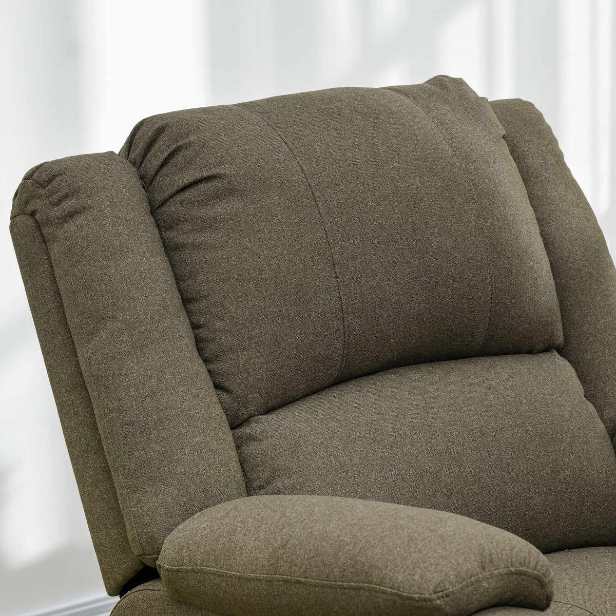 Manual relaxation chair, load capacity up to 150 kg, TV chair with reclining function, TV chair with side handle, footrest, for living room
