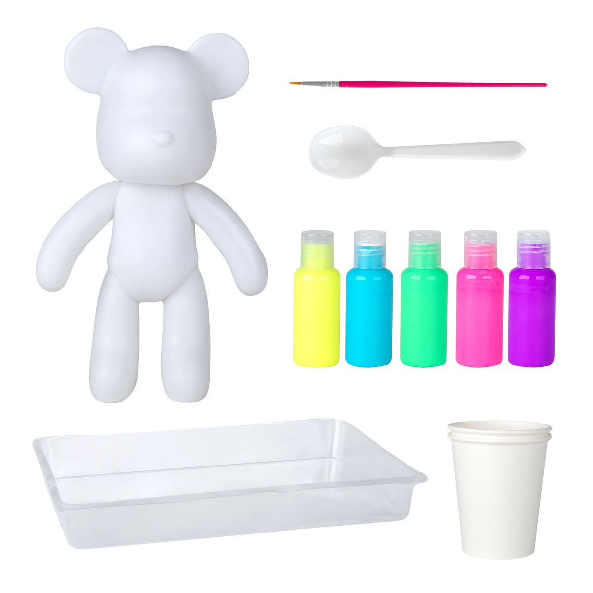 Marble Bear Pouring Kit with Paints and Tools