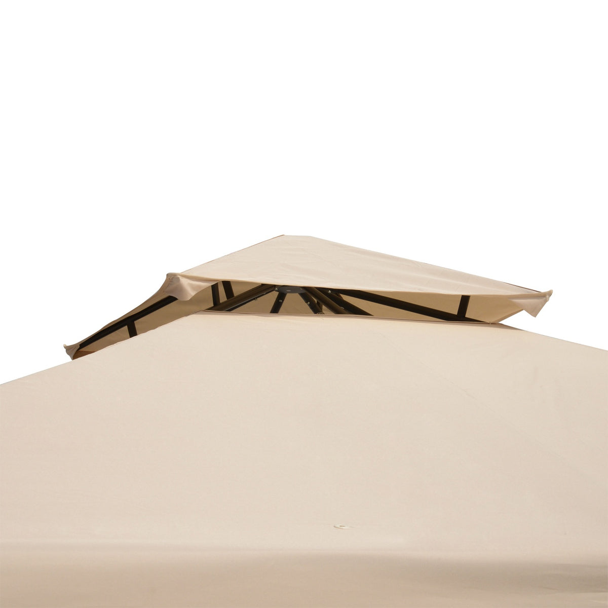 Marquee 3X3M Party Tent Weatherproof 4 Shelves Metal Polyester Beige