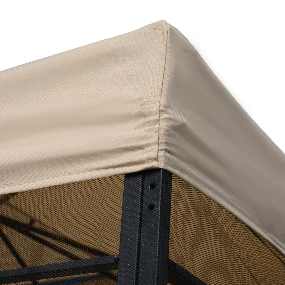 Marquee 3X3M Party Tent Weatherproof 4 Shelves Metal Polyester Beige
