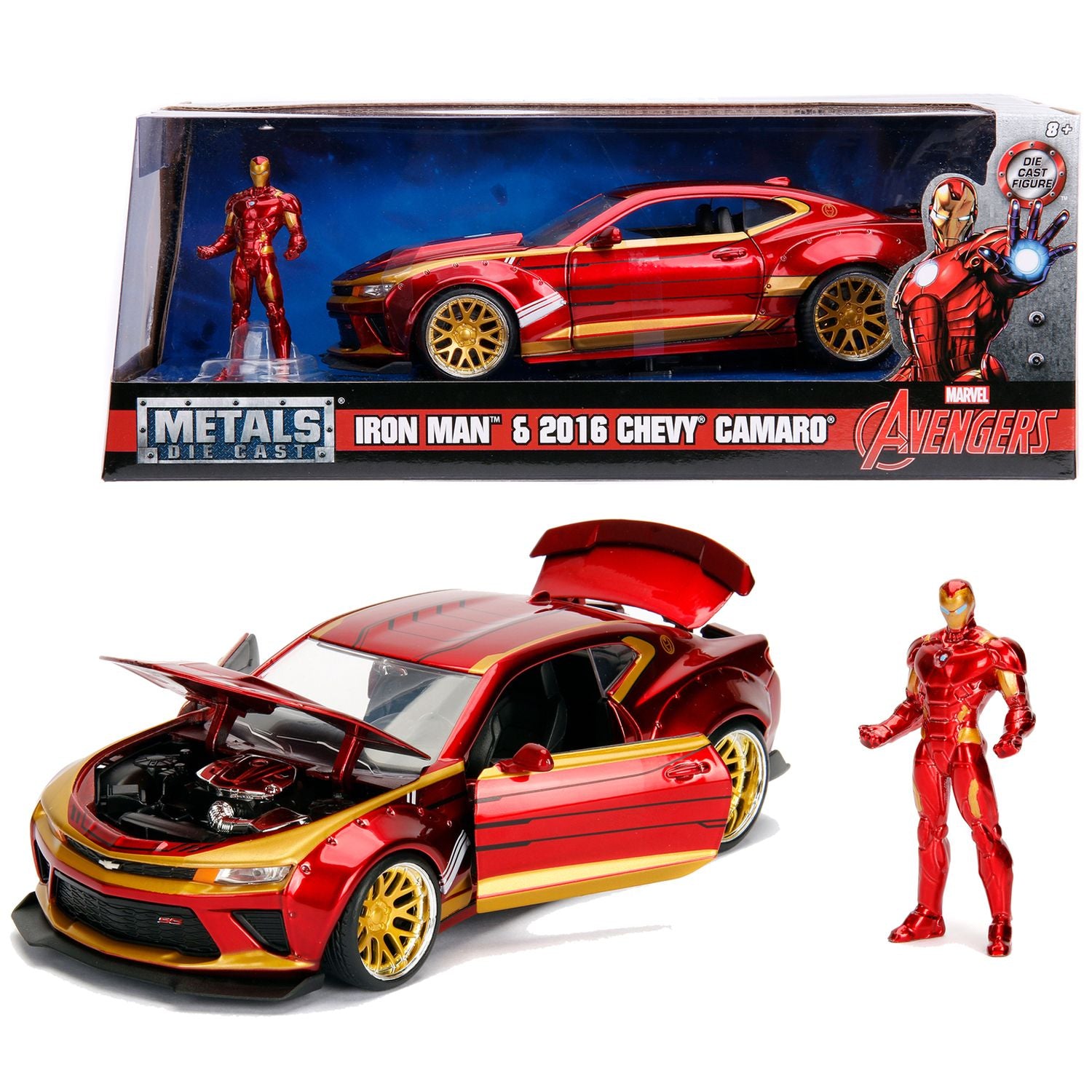 Marvel Ironman 2016 Chevy Camaro SS with Figure 1:24