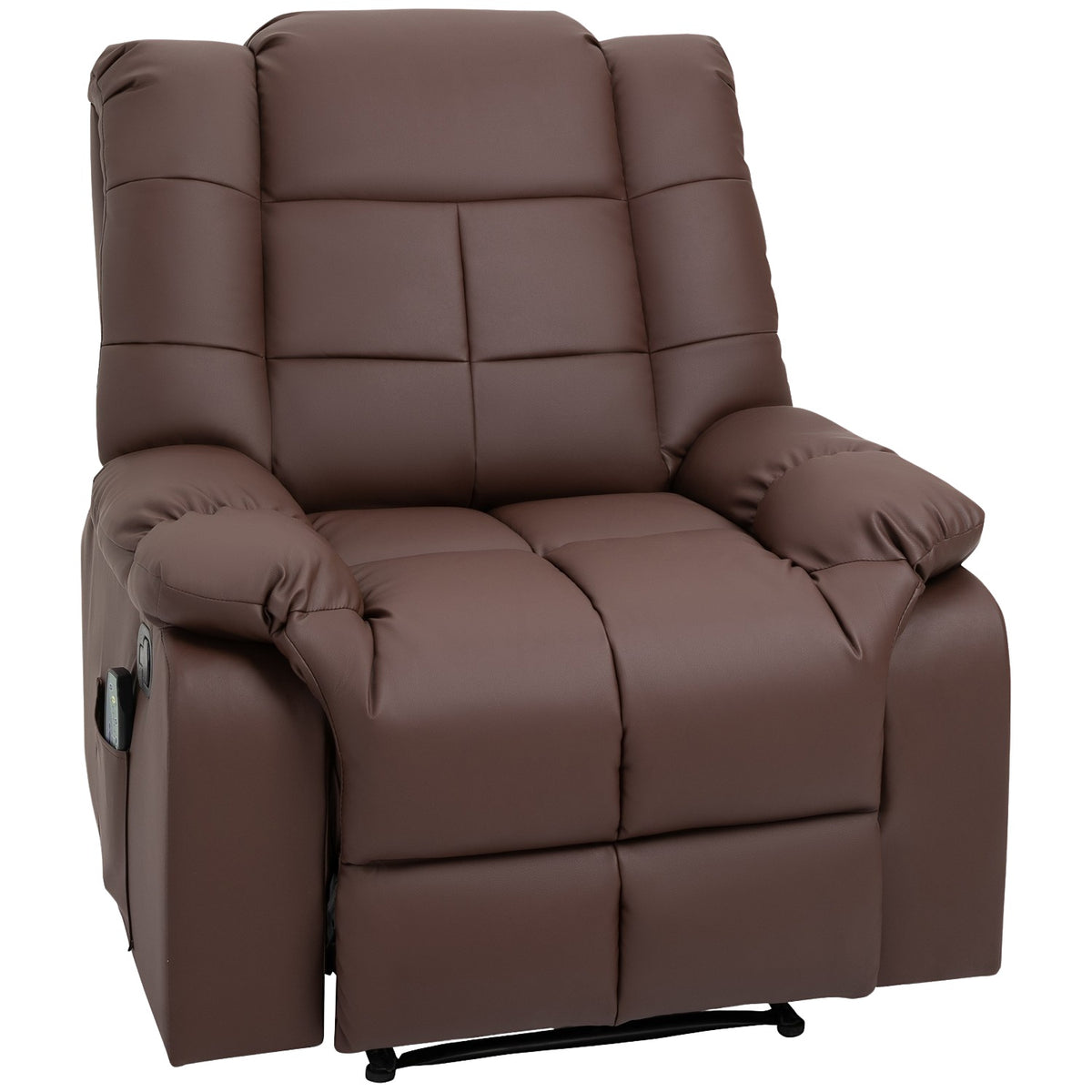 Massage Chair, Tv Chair, Electric Relaxation Chair With Massage Function, Faux Leather, Wood, Steel, Foam, Brown, 94 X 99 X 99 Cm