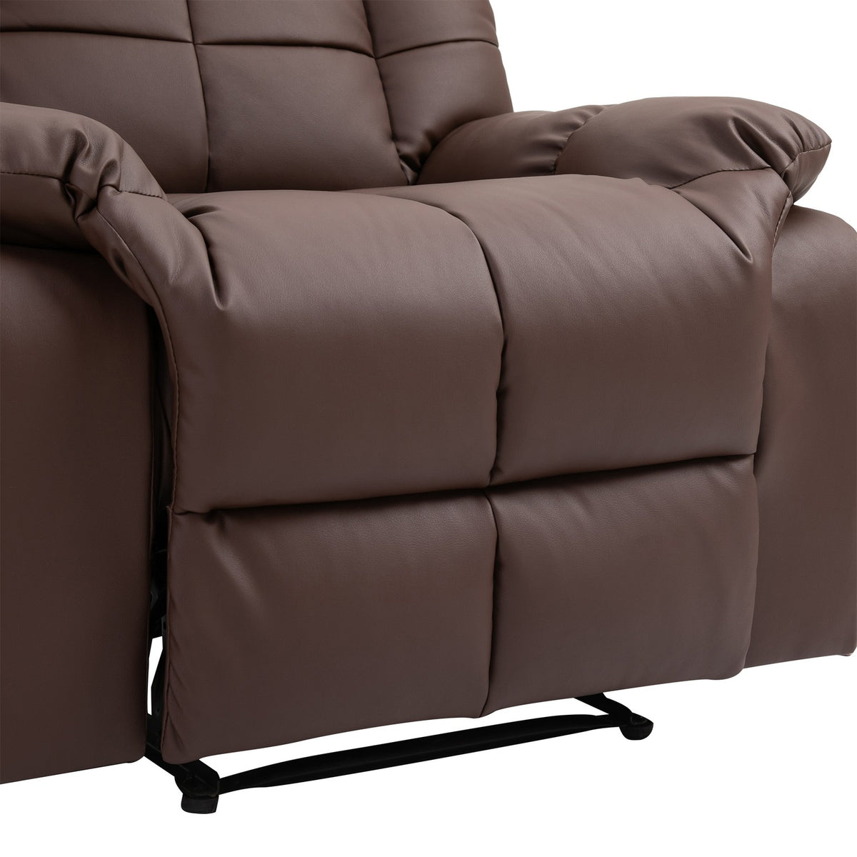 Massage Chair, Tv Chair, Electric Relaxation Chair With Massage Function, Faux Leather, Wood, Steel, Foam, Brown, 94 X 99 X 99 Cm