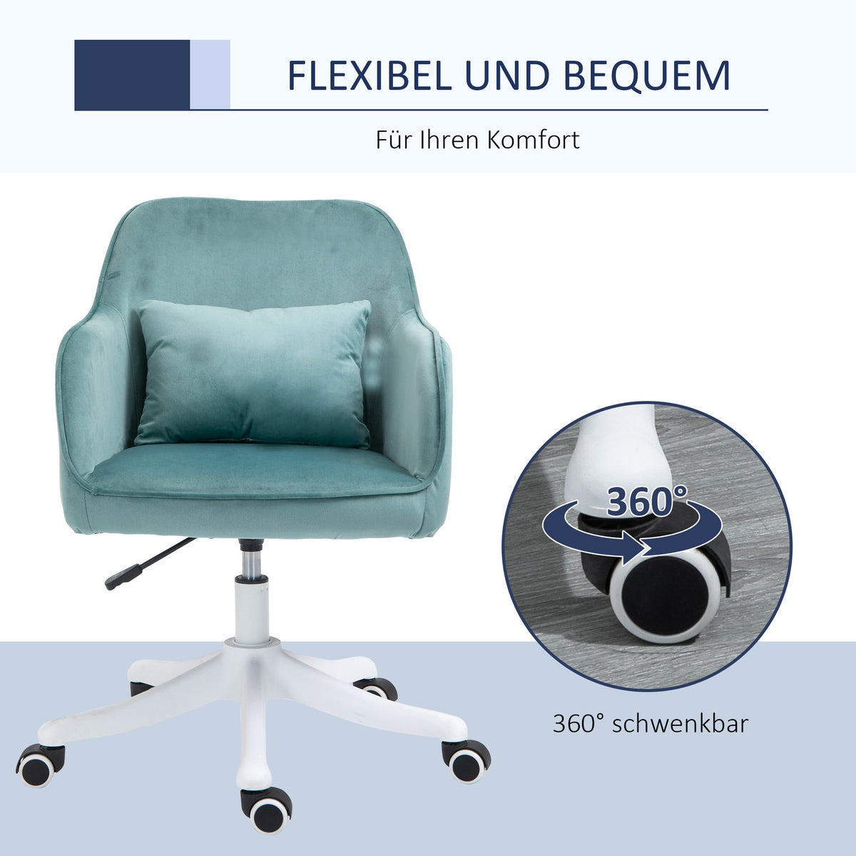 Massage Office Chair Desk Chair With Vibration Function, Usb, Lumbar Cushion, Armrests, 78-86Cm