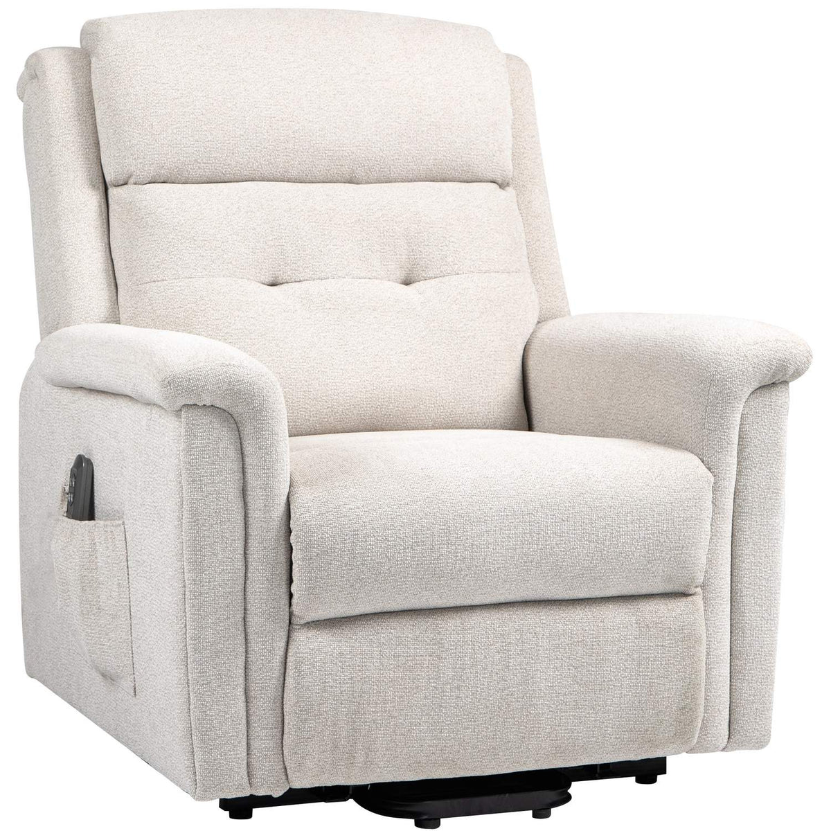 Massage chair stand-up aid, electric, 180° tiltable, with reclining function, remote control, side pocket, 92L x 87W x 108H cm, light grayAoso