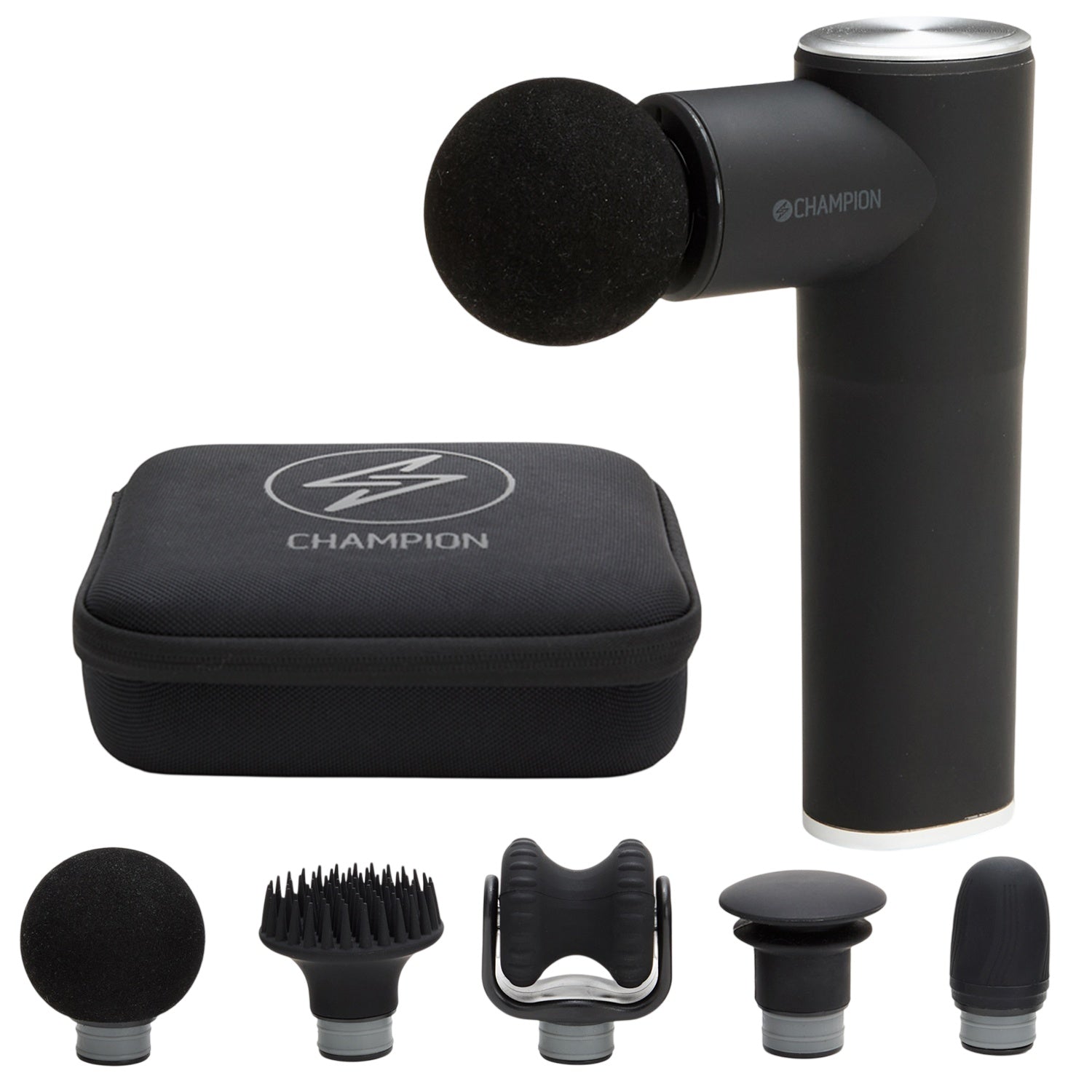 Massage gun Compact Power 3300RPM 1800mAh MG400 Black/Silver
