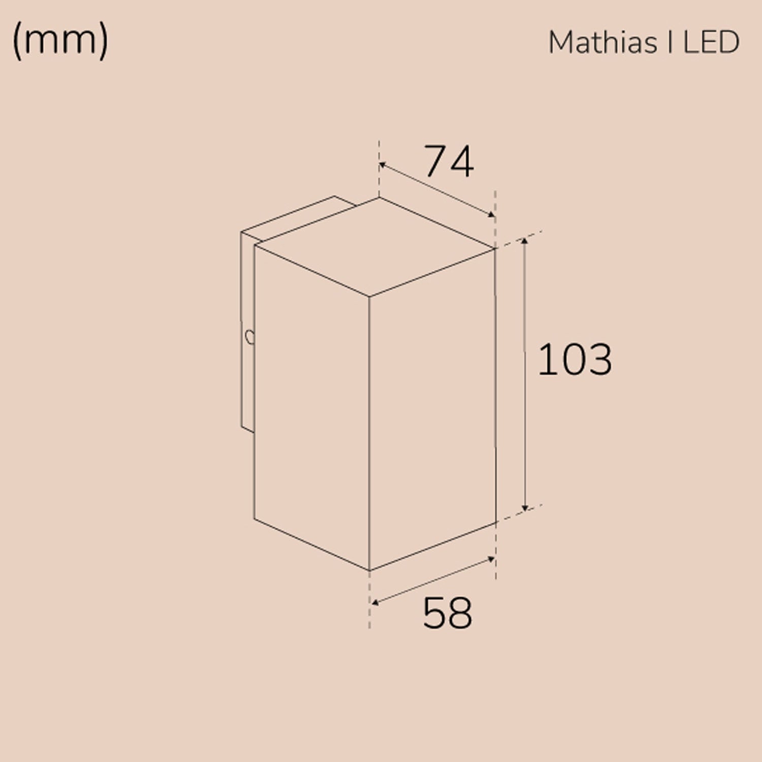 Mathias I Wall luminaire LED IP65 3000K 3W 290lm White