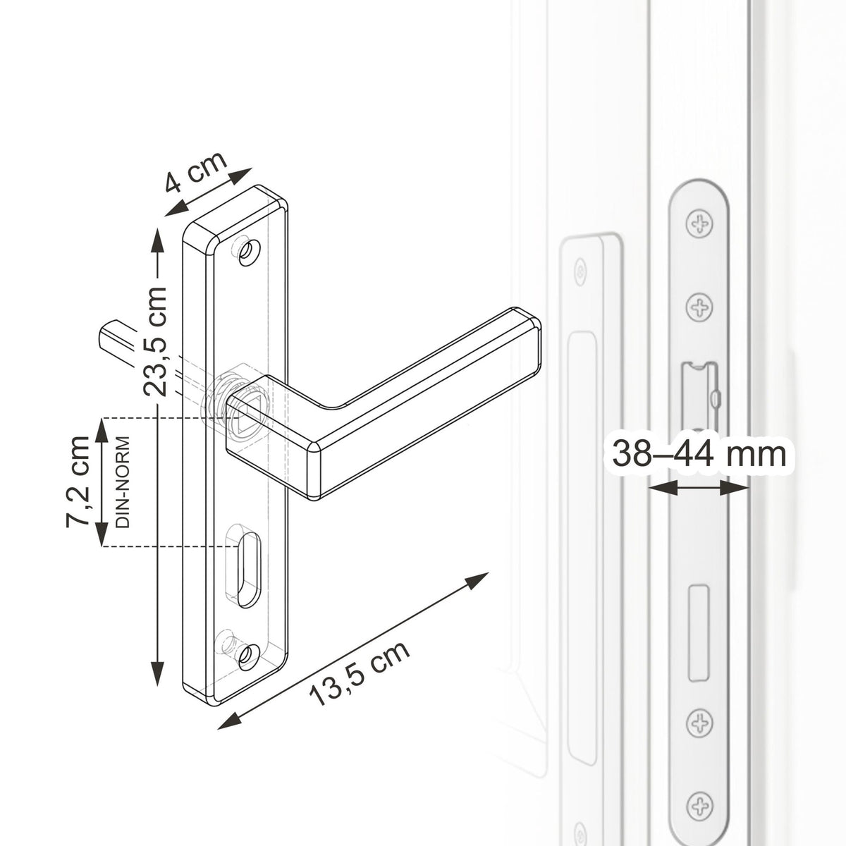 Matt Black Door Handle Set for Interior Doors