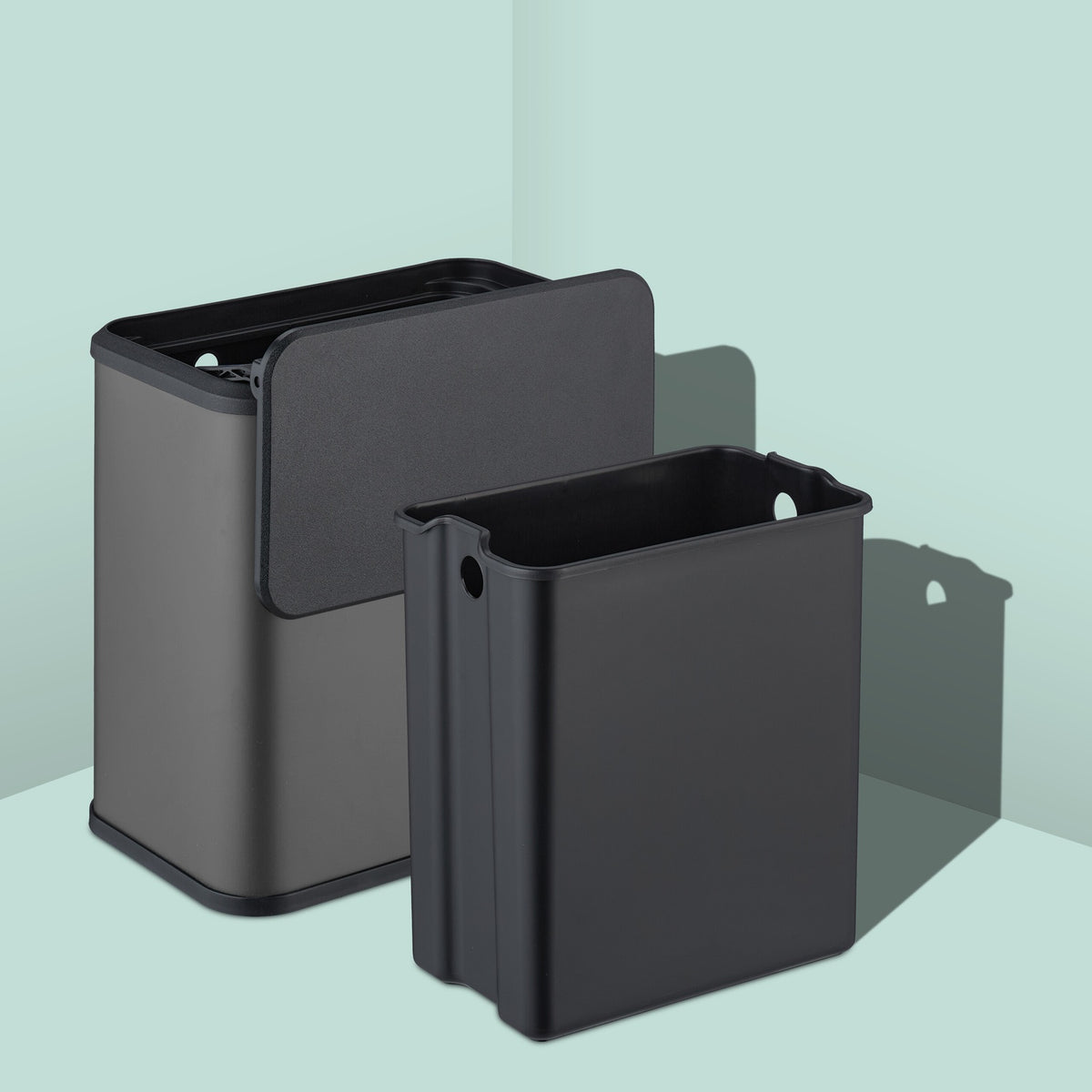 Matte Bathroom Rubbish Bin, 5L – Hanging or Freestanding