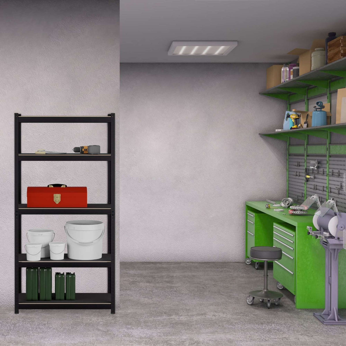 Matt, heavy shelf with 5 levels