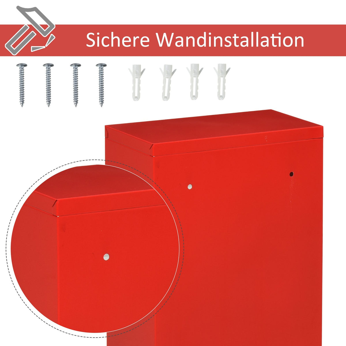 Medicine Cabinet Medicine Cabinet First Aid Cabinet With Lock 3 Compartments Metal Red 25 X 12 X 48 Cm
