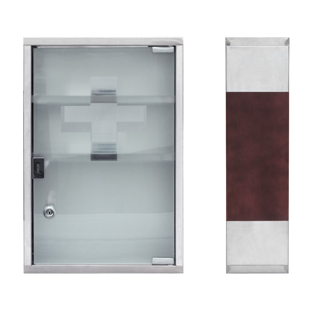 Medicine cabinet EMERGENCY XL stainless steel