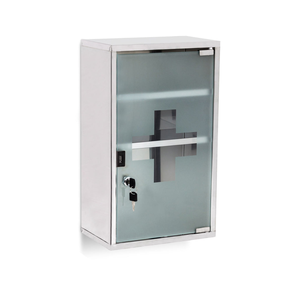 Medicine cabinet EMERGENCY stainless steel XL