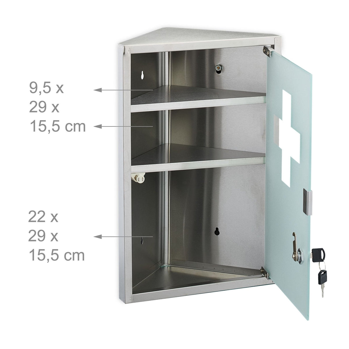 Medicine cabinet with glass door