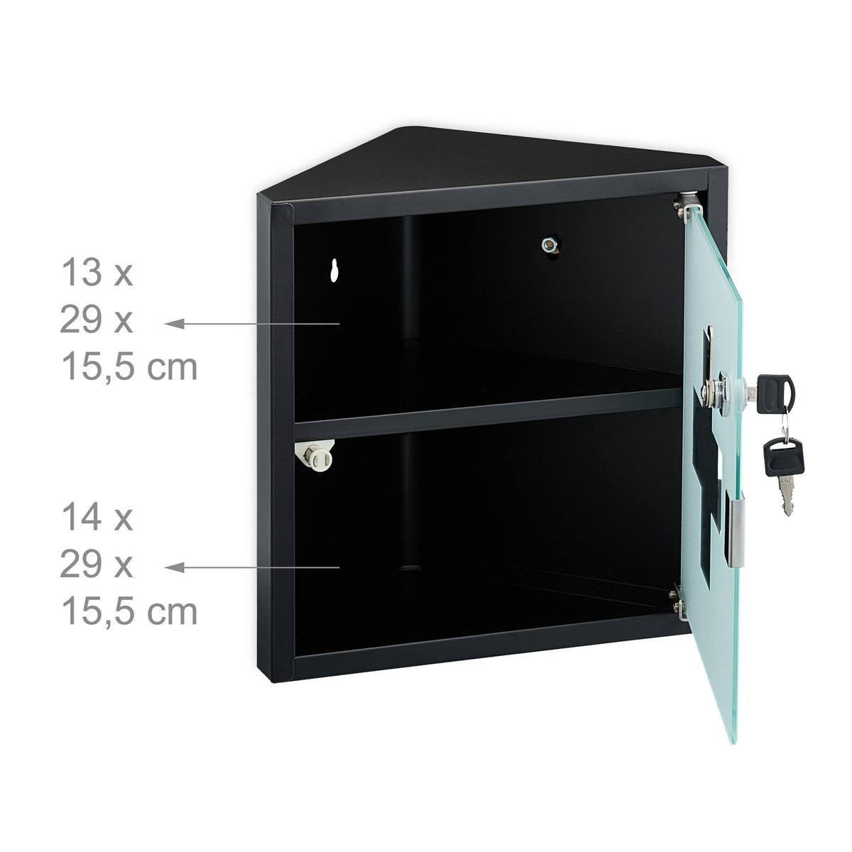 Medicine cabinet with glass door