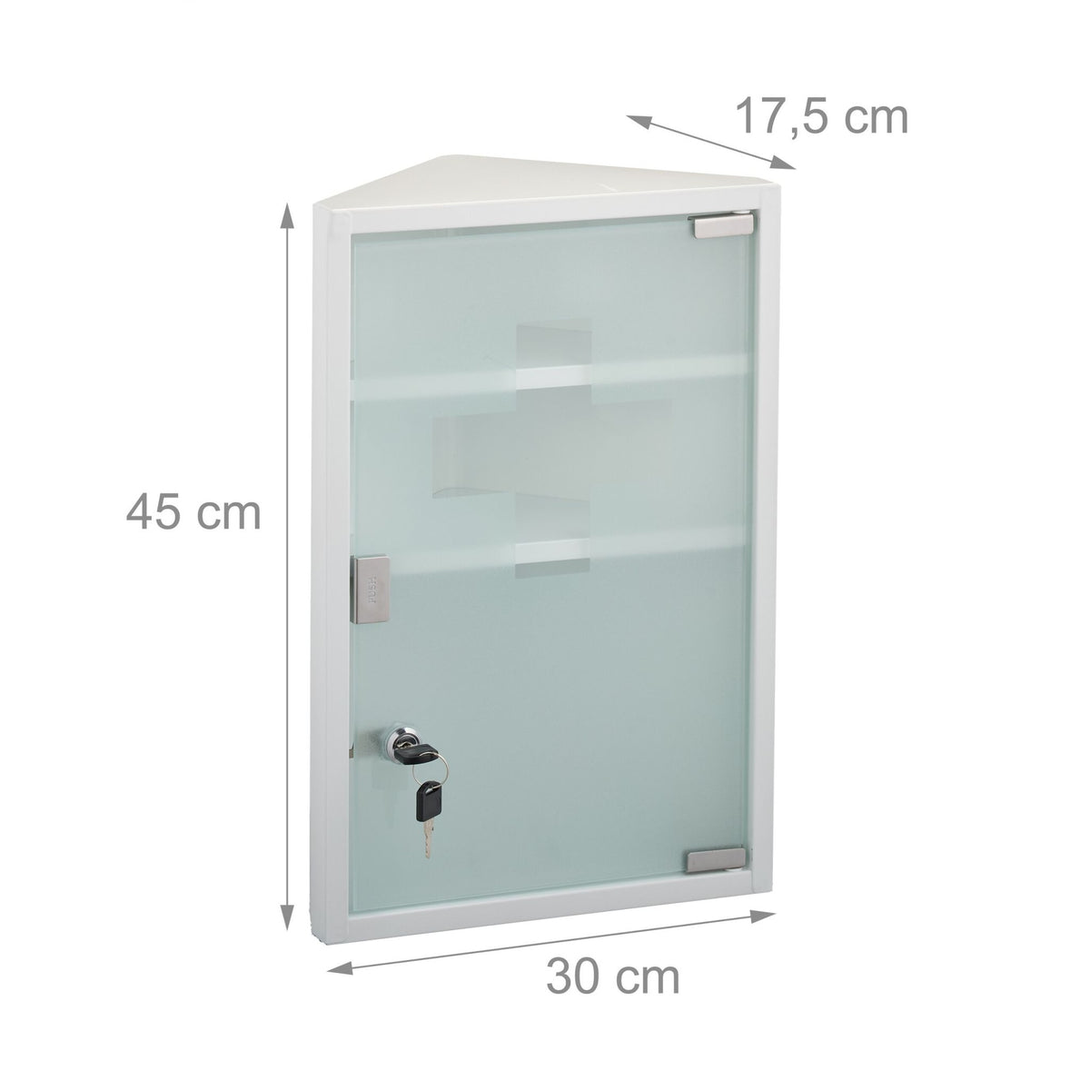 Medicine cabinet with glass door