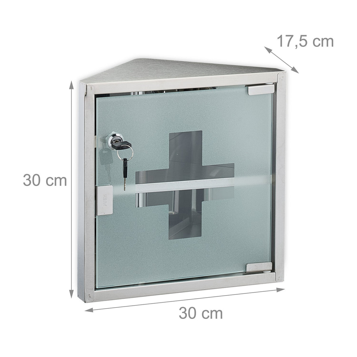 Medicine cabinet with glass door