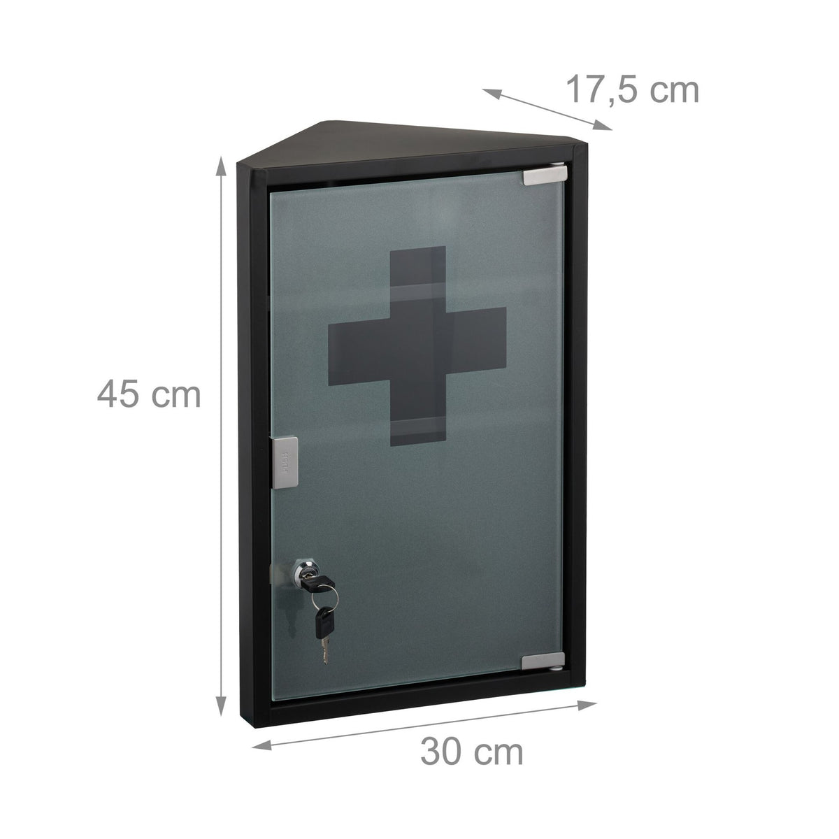 Medicine cabinet with glass door