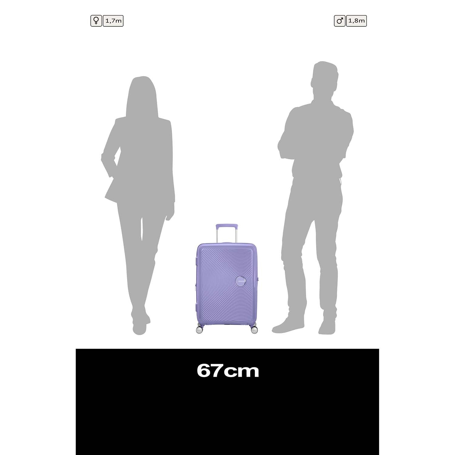 Medium Lavender Expandable Suitcase, 67 cm
