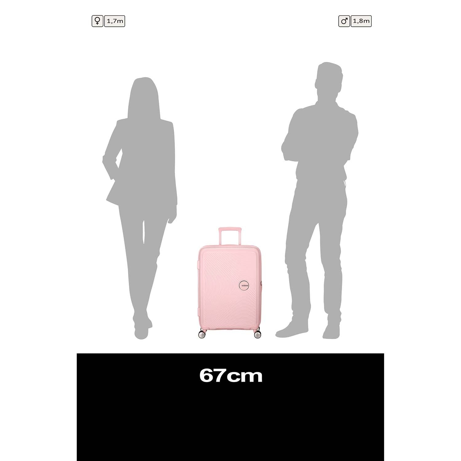 Medium Pastel Pink Suitcase, 67 cm Spinner