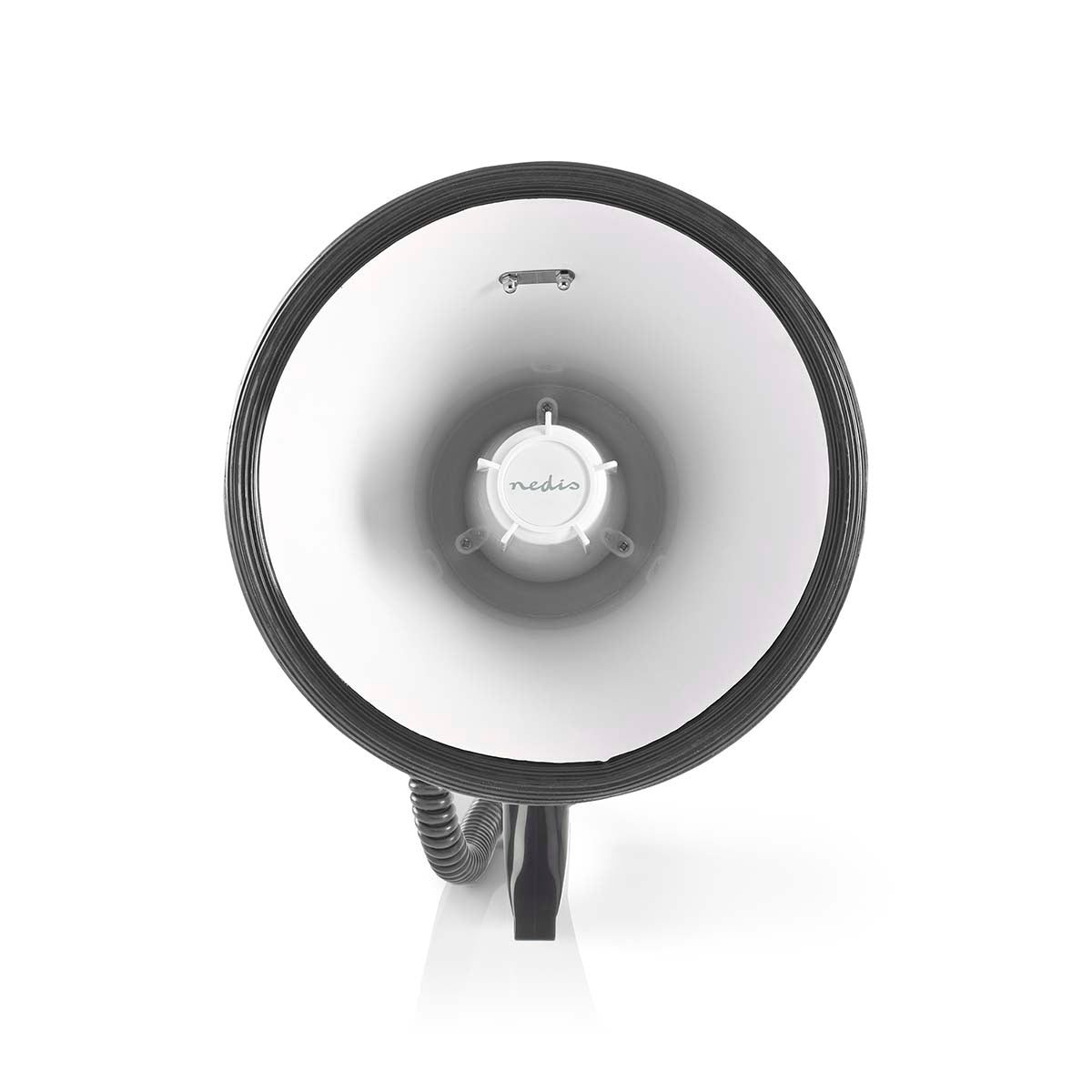 Megaphone | Maximum range: 1500 m | Maximum Volume control: 120 dB | Detachable Microphone | Built-in siren | Bluetooth® | Recording function | USB playback | Shoulder strap | Black / White