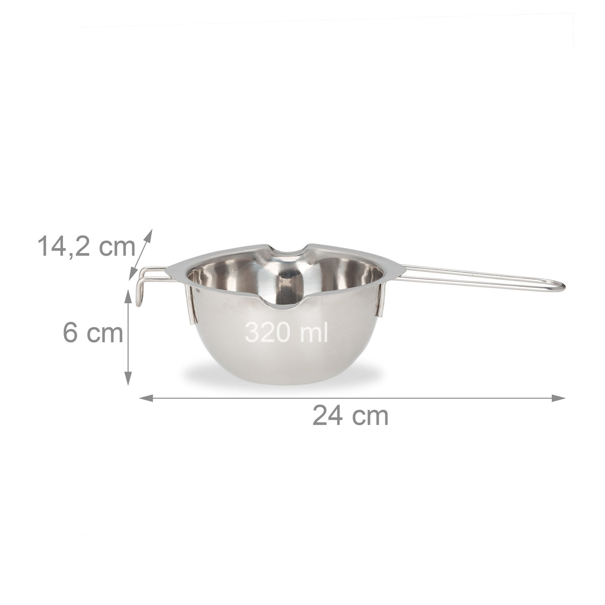 Melting vessel made of stainless steel