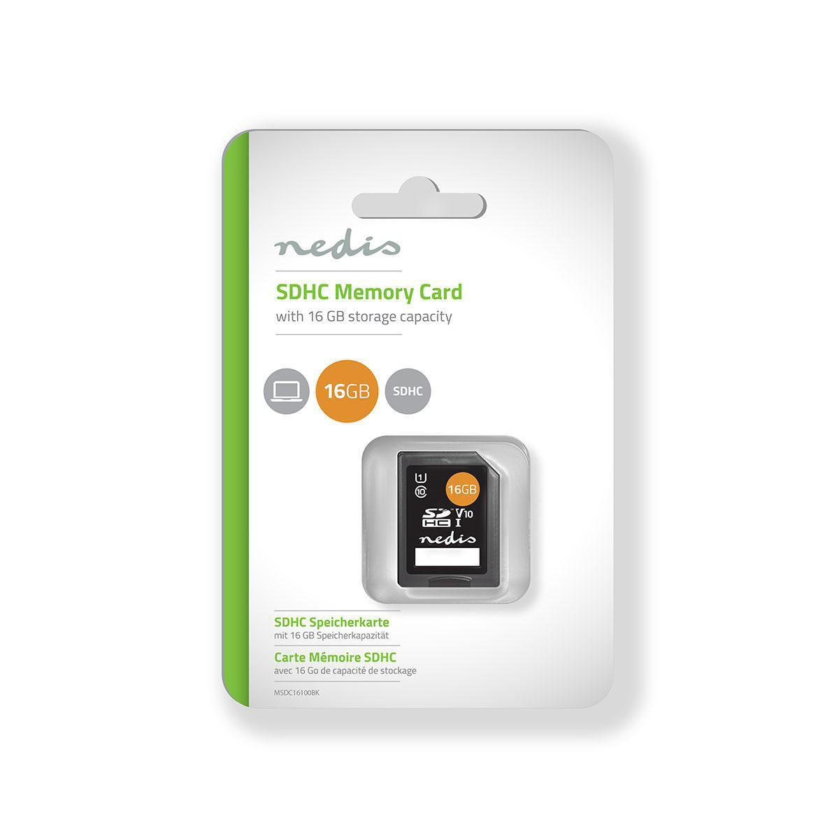 Memory Card | SDHC | 16 GB | Write speed: 80 MB/s | Read speed: 45 MB/s | UHS-I