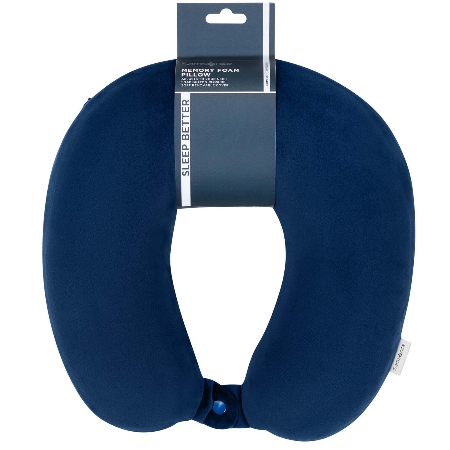 Memory Foam Neck Pillow, Midnight Blue
