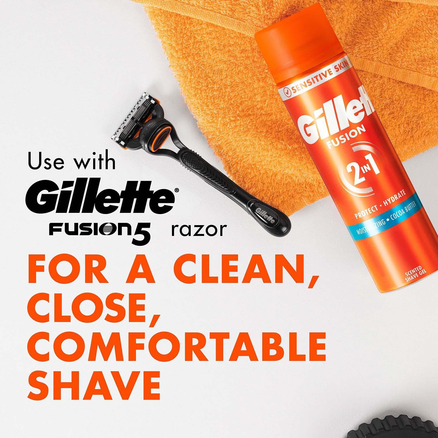 Men's Moisturizing Shaving Gel with Cocoa Butter, 200ml