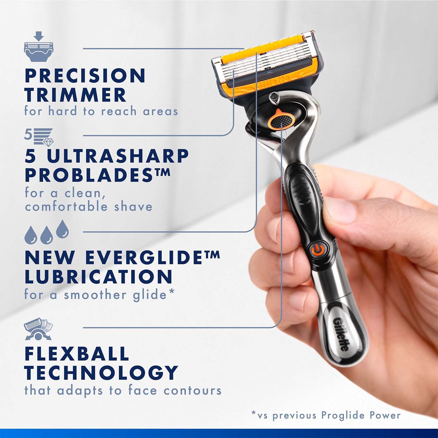 Men's Razor Blades, 4-Pack, UltraSharp ProBlades, Flexball Tech
