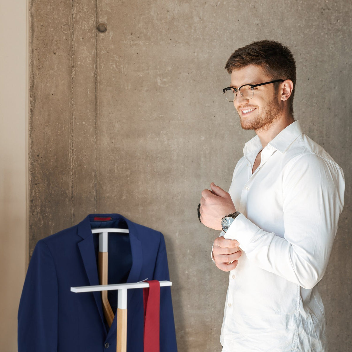 Men's valet for jacket and trousers