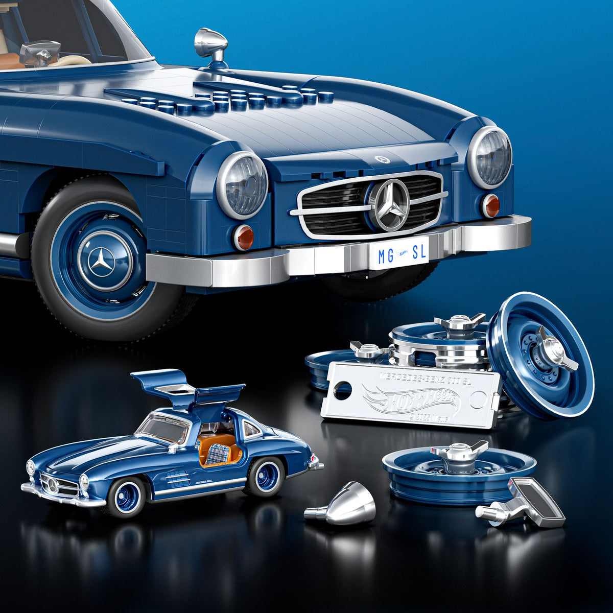 Mercedes-Benz 300 SL Model Kit, 1:12 Scale, 1600 Parts