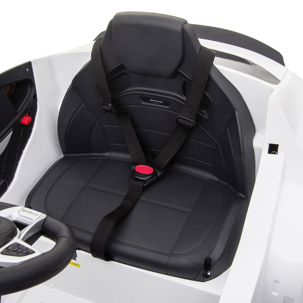 Mercedes-Benz Amg Gla45 Licensed Children'S Vehicle Electric Car With Remote Control, Mp3, Seat Belt, 37-60 Months, White