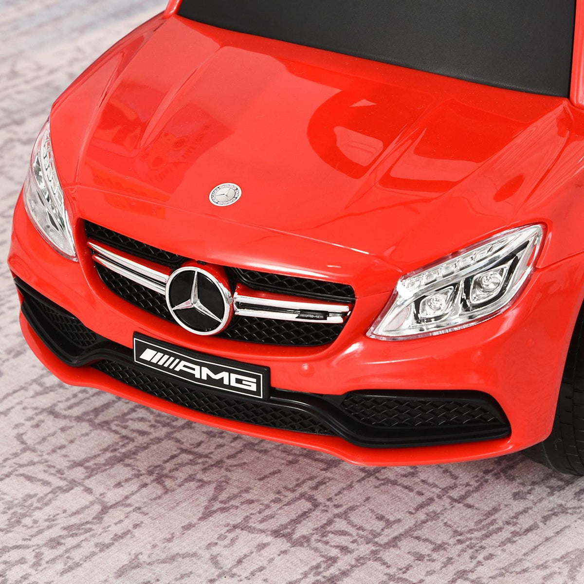 Mercedes Benz Children'S Car Children'S Vehicle Push And Support Bar With Backrest/Protection Bar, Walking Aid For Babies