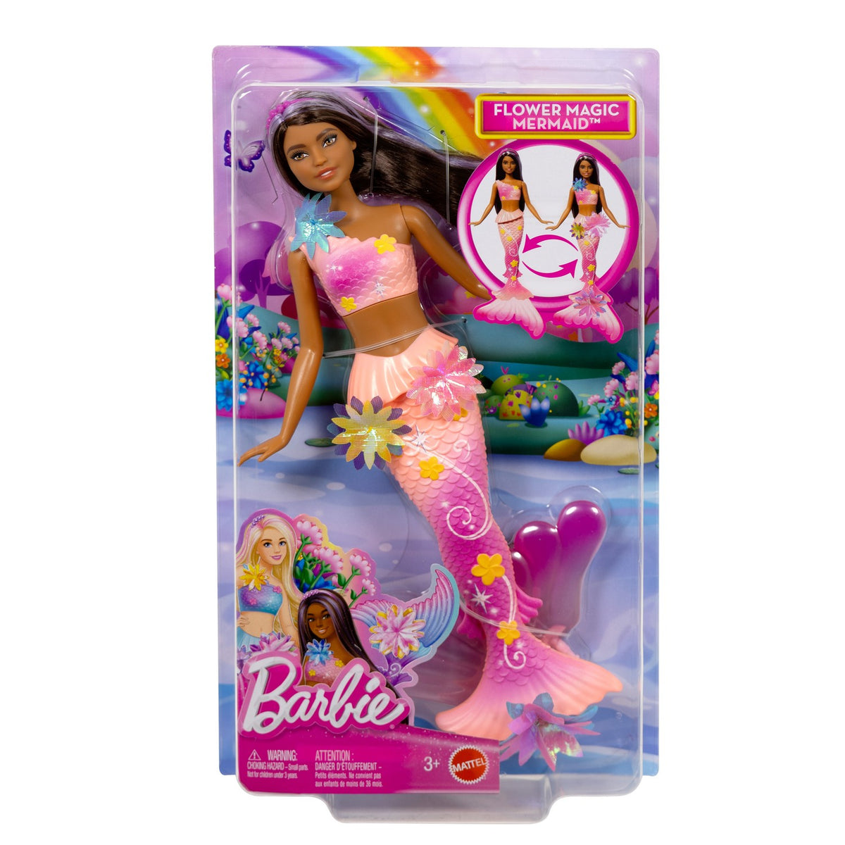 Mermaid Doll with Blooming Flowers, Underwater Play