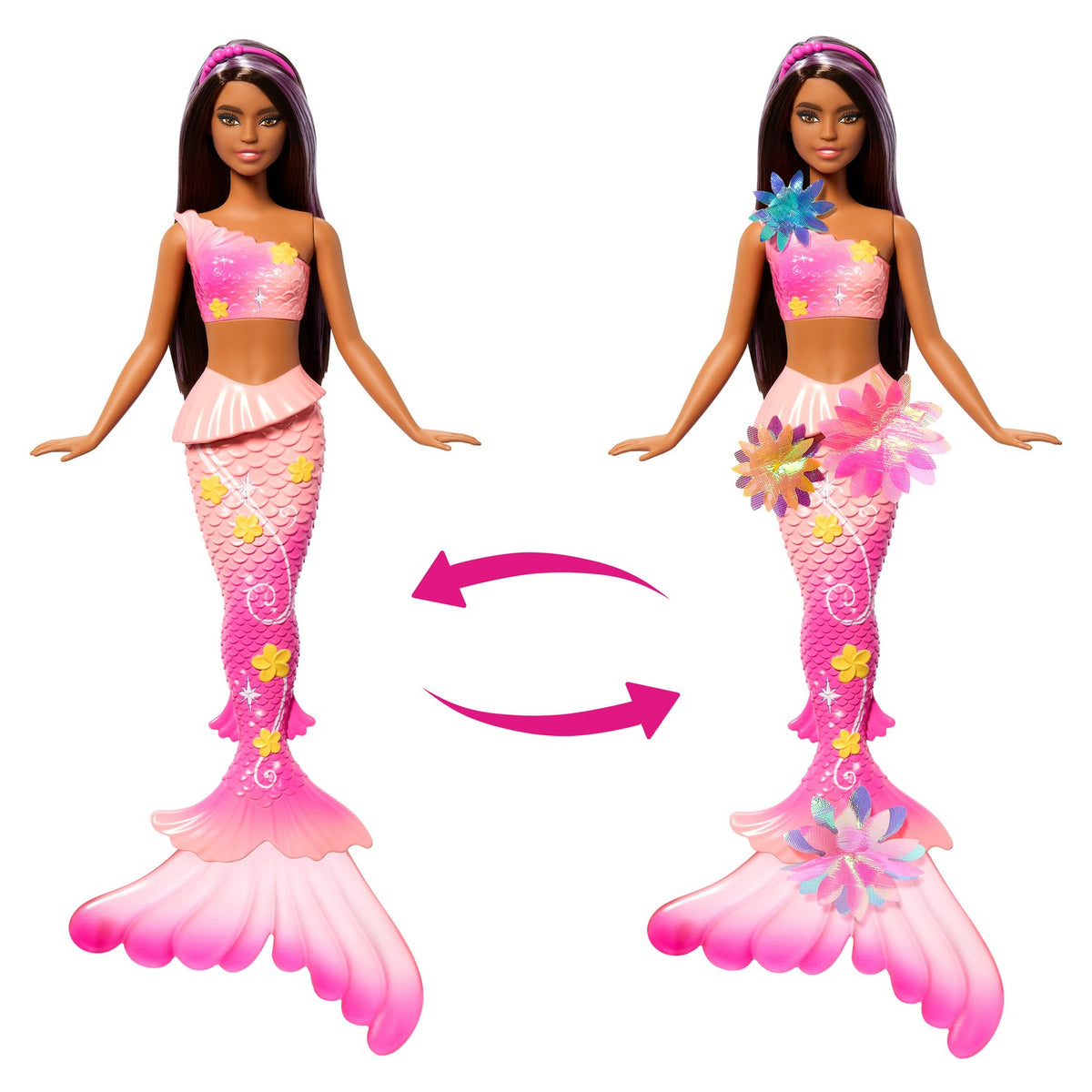 Mermaid Doll with Blooming Flowers, Underwater Play