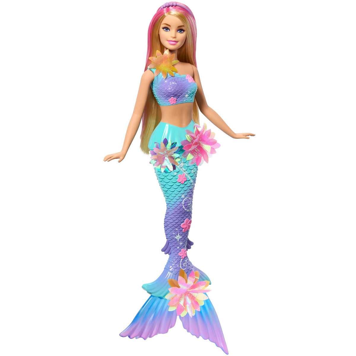 Mermaid Doll with Blooming Flowers, Underwater Play