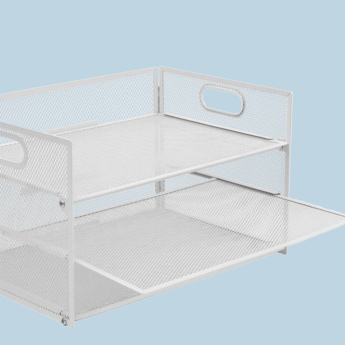 Metal Document Organizer, 3-Section Letter Tray