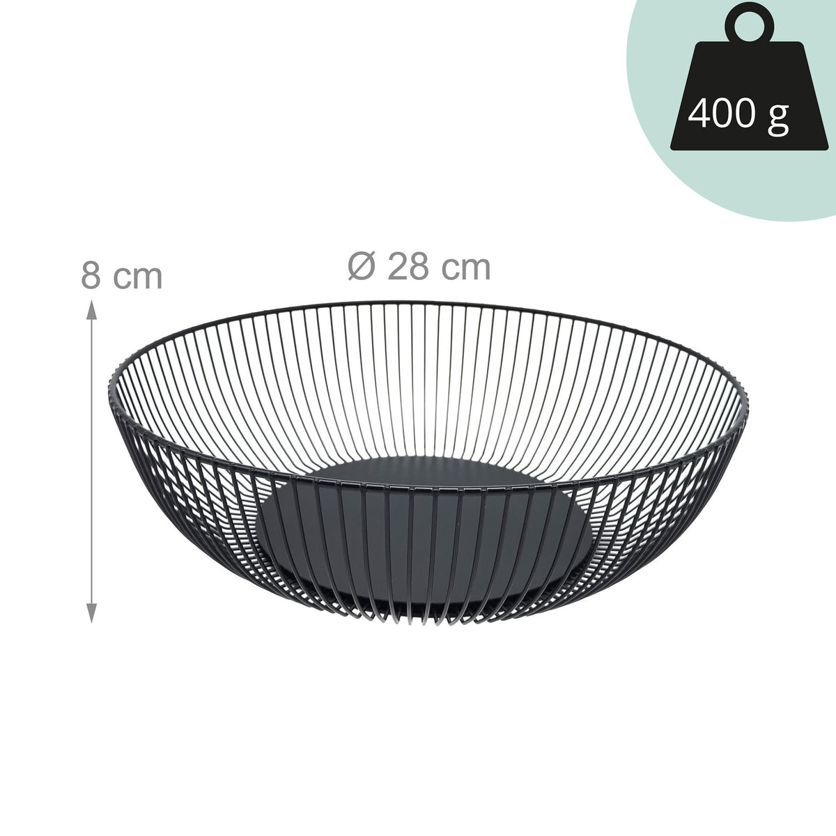 Metal Fruit Bowl, Large Lattice Design, Open Mesh