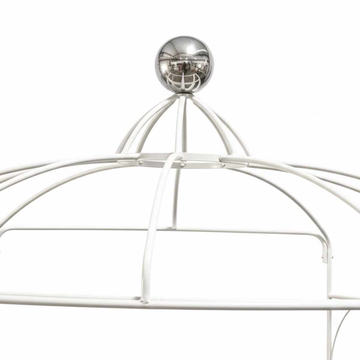 Metal Garden Pavilion with Dome and Hanging Basket Hook