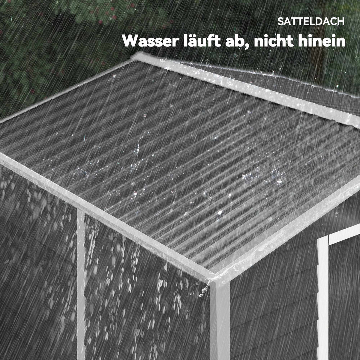 Metal Garden Shed, Weatherproof & Lockable, 240x206x198 cm