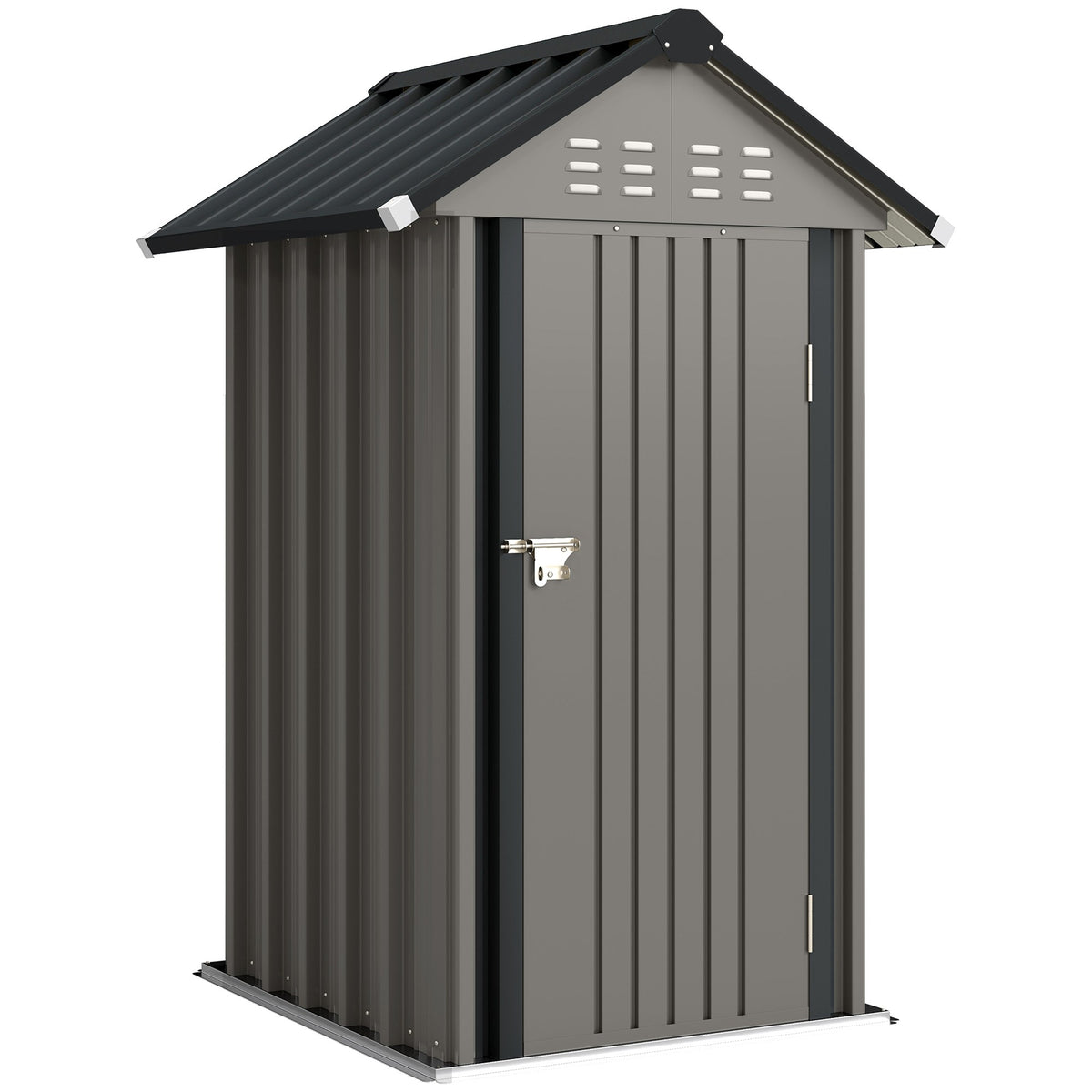 Metal Garden Shed with Ventilation, Lock, Gloves, 1.17 m²