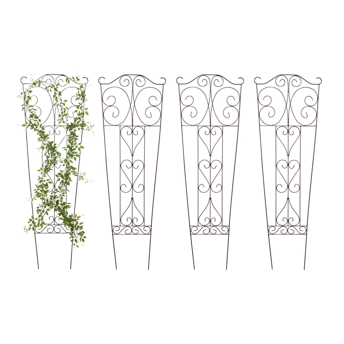 Metal Garden Trellis for Climbing Plants, Curved Design