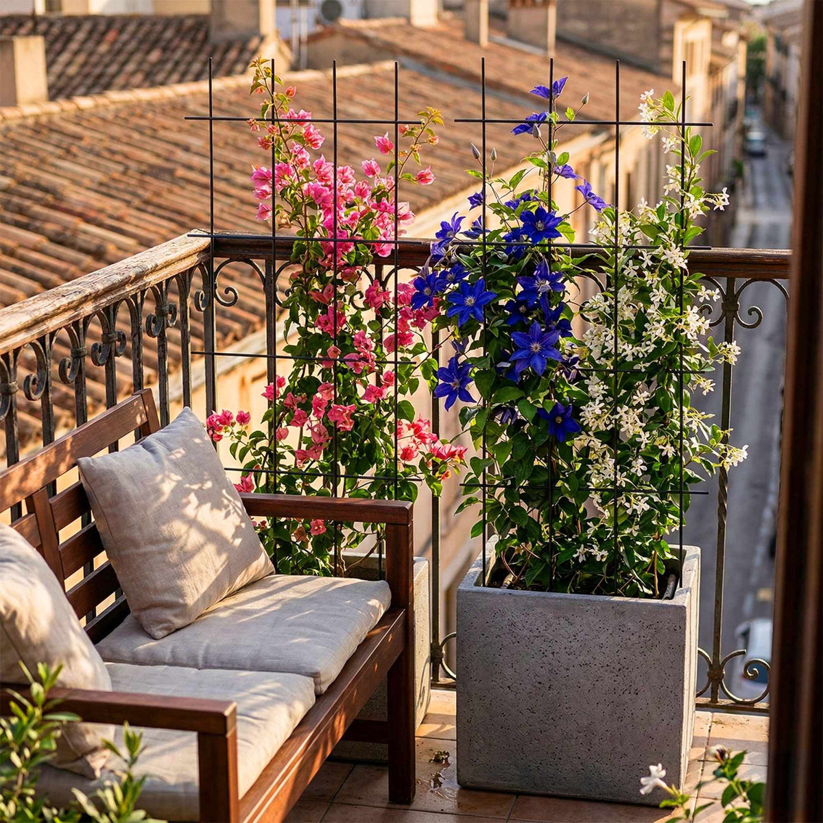 Metal Lattice Rose Trellis Set – Weather-Resistant Support