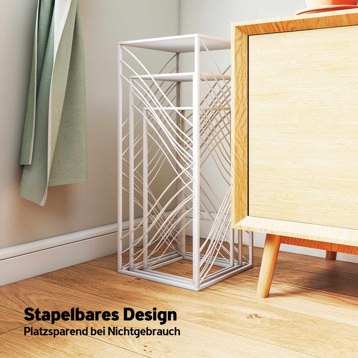 Metal Plant Stands Set, 3 Sizes, White, Rust-Resistant