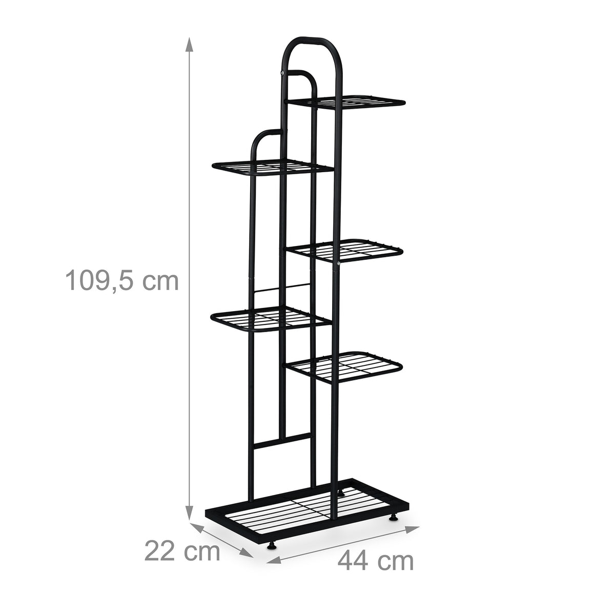 Metal Plant Stand with 6 Tiers, Powder-Coated Steel
