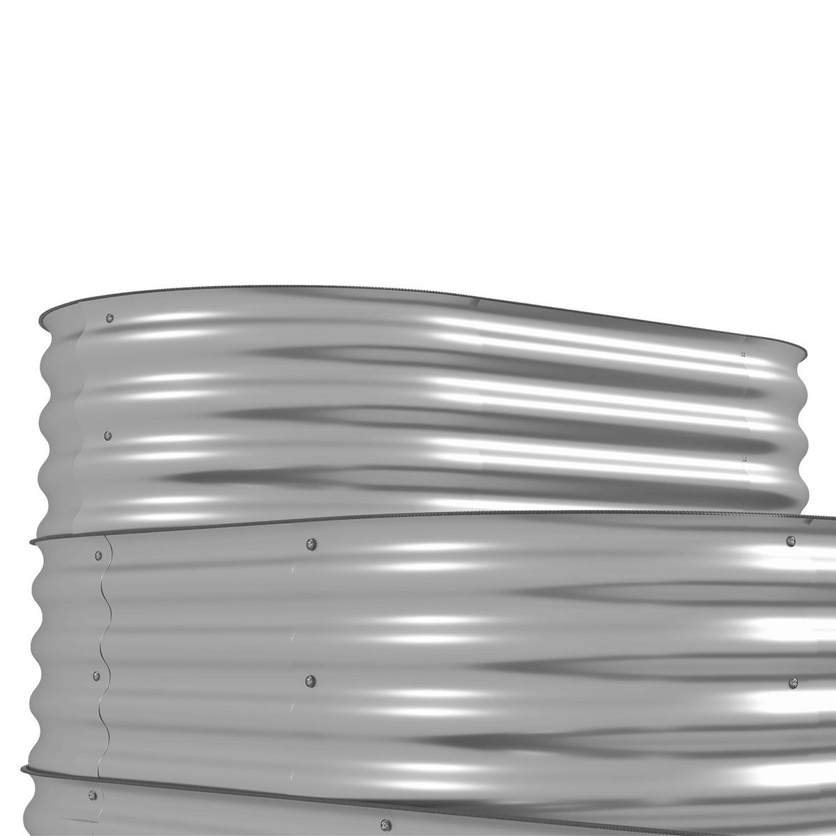 Metal Raised Bed 3 Tier Planter Box Diy Flower Box Herb Bed With Safety Edges Vegetable Bed For Garden Balcony Silver