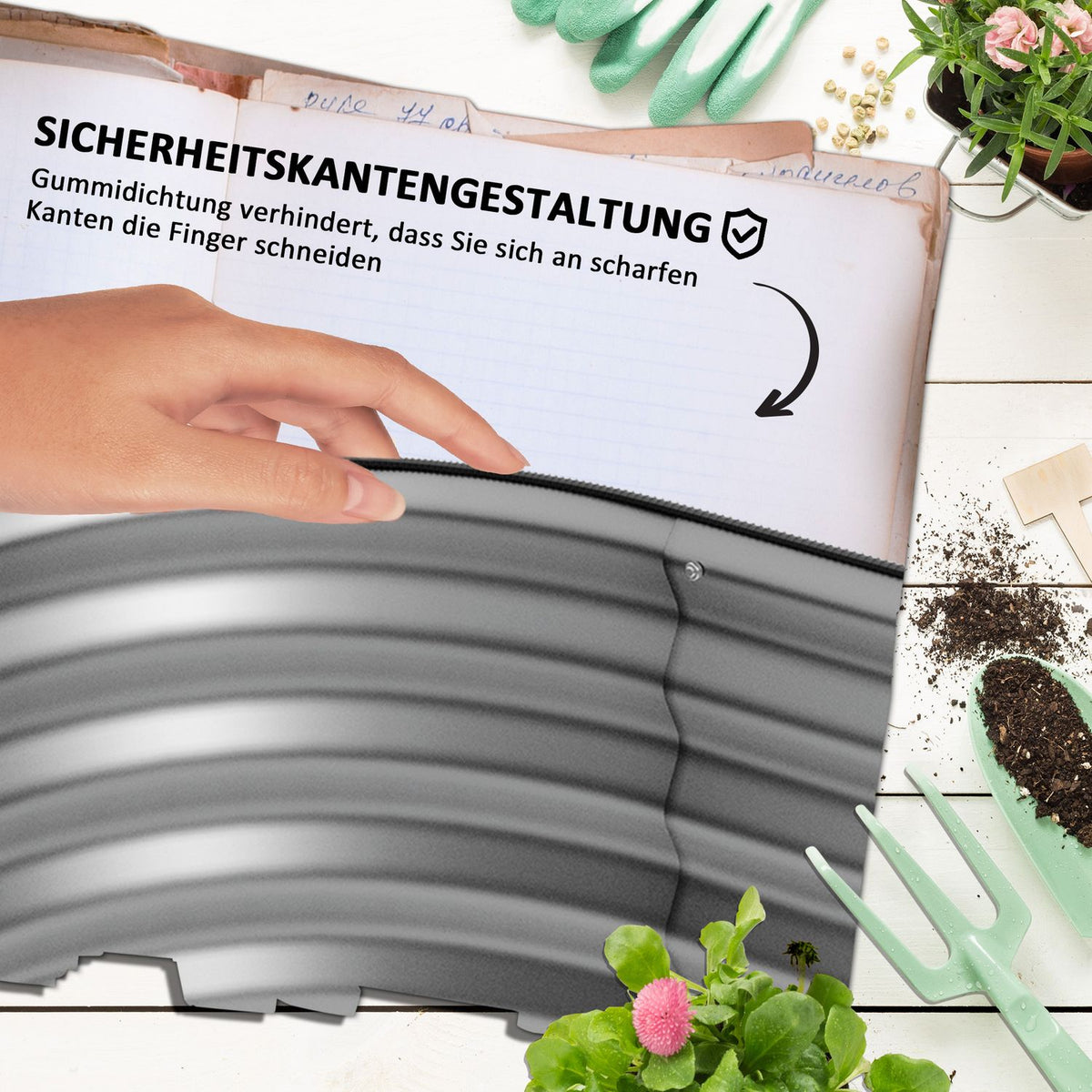 Metal Raised Bed Planter Vegetable Bed Diy Flower Box With Open Bottom Herb Bed For Garden Balcony Silver 105 X 62 X 30 Cm